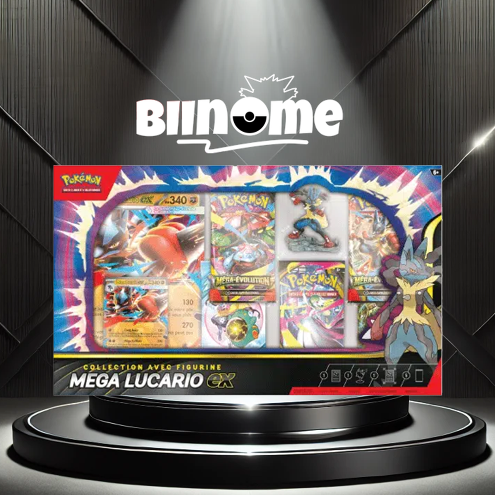 Coffret Méga Lucario Ex Figurine Français